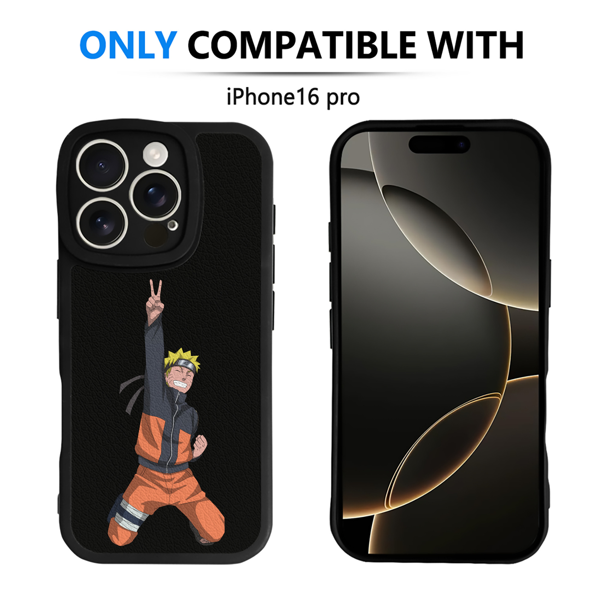 （画像用） NARUTO -ナルト- うずまき ナルト Uzumaki Naruto 【iPhone 16シリーズ対応】シリコンスマホケース（レザー調） 材質：シリコン